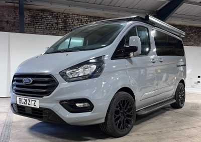 Grey Ford Campervan - front profile